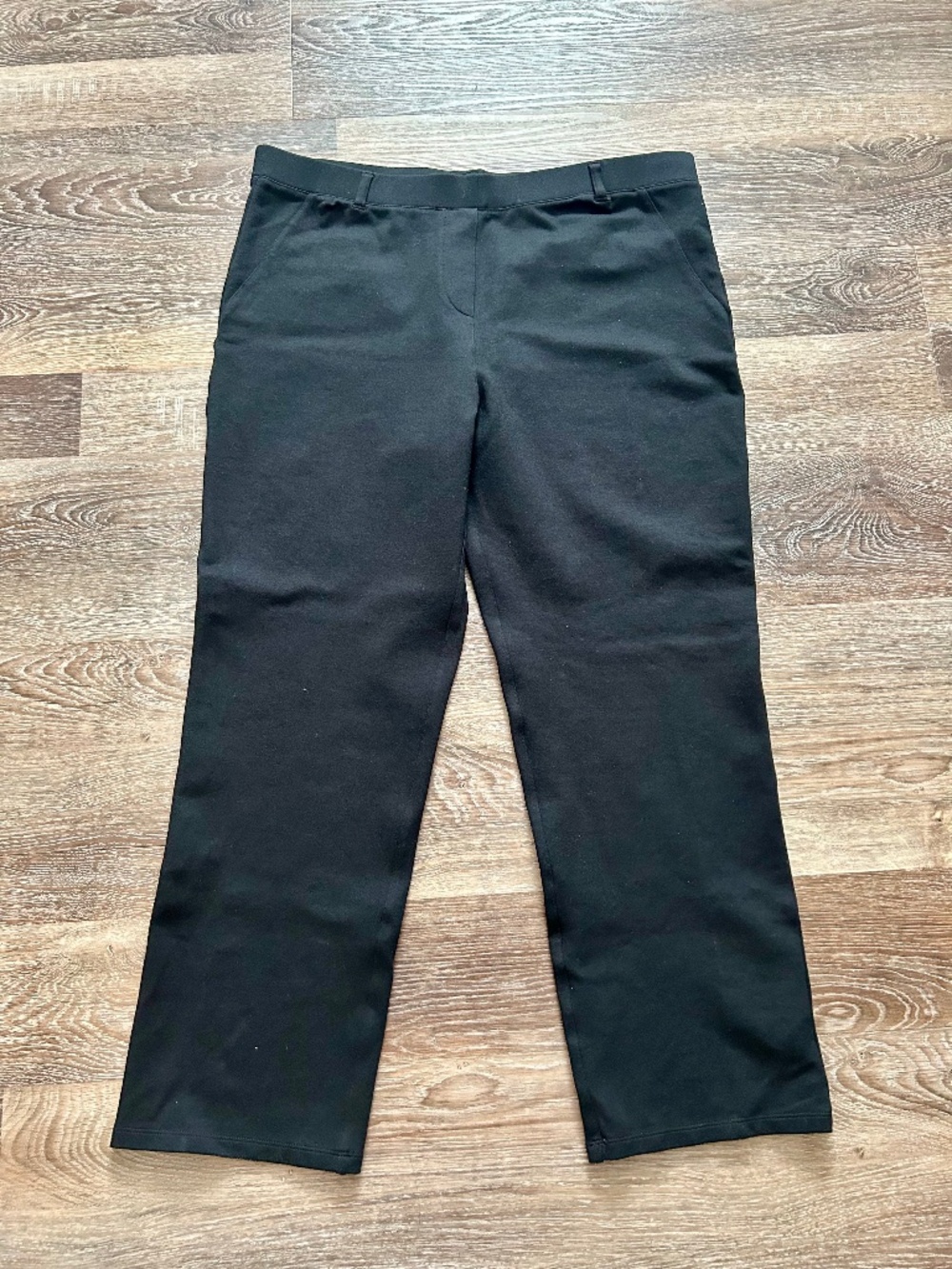 Quince Ultra-Stretch Ponte Straight Leg Pant Sz XL Petite Black